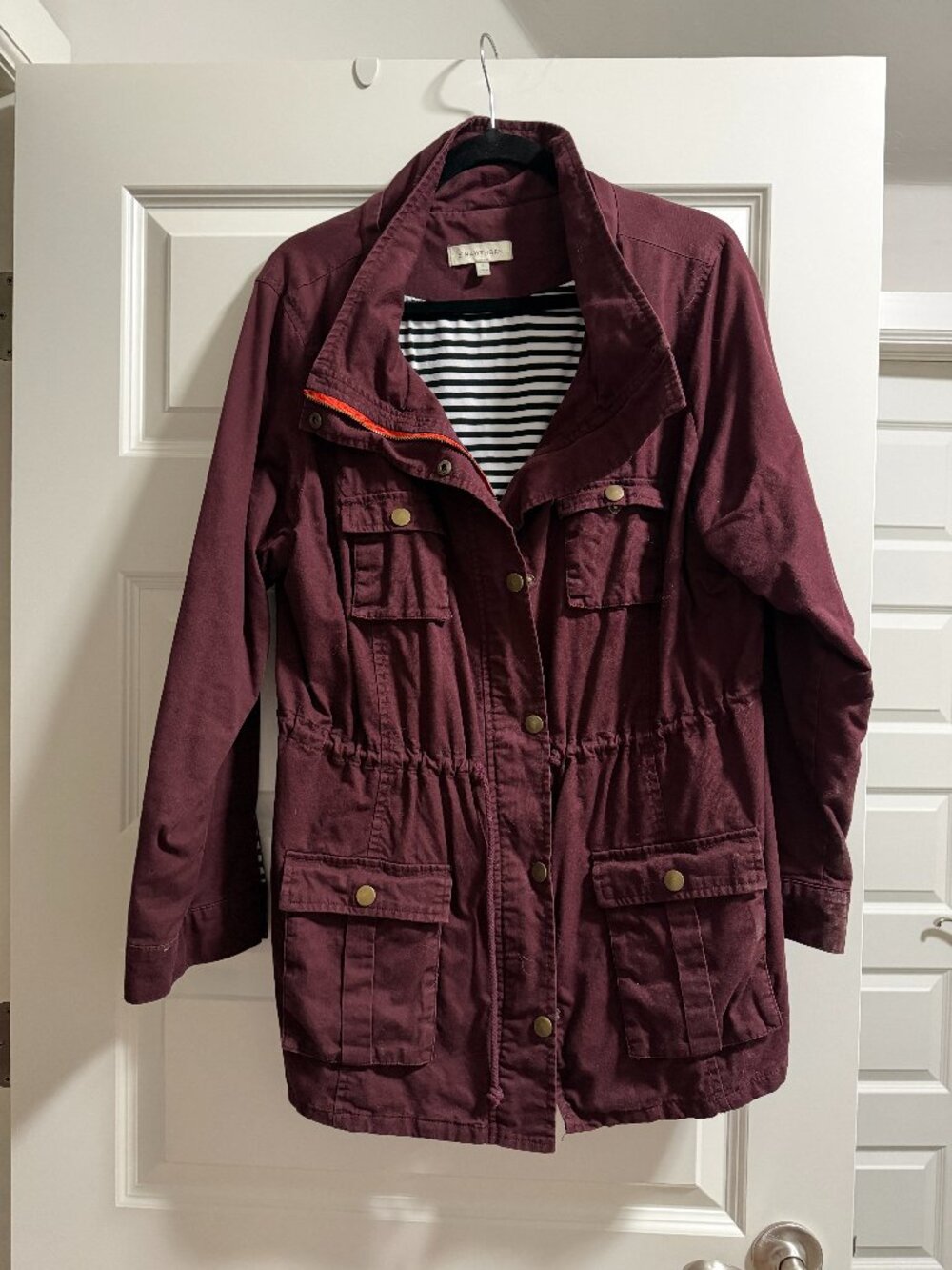 Maroon Anorak Jacket by 41Hawthorn in size 1X